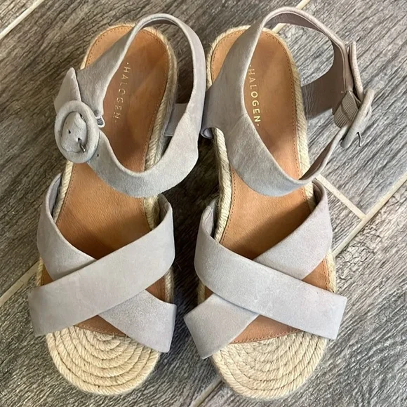 GUC Halogen Emery Gray Suede Platform Espadrille, size 7.5 - Picture 6 of 8